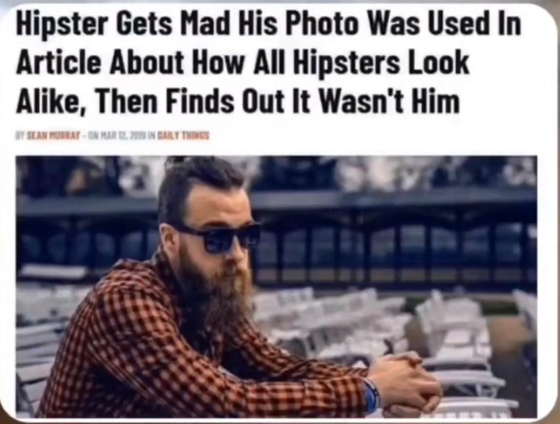 Hipster Gets Mad His Photo Was Used In Article About How All Hipsters Look Alike Then Finds Out It Wasnt Him