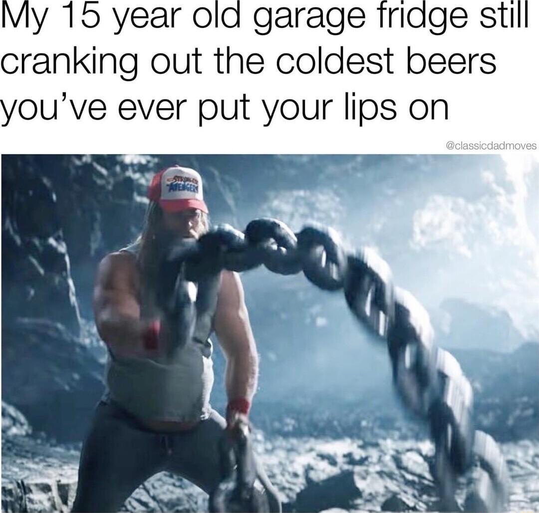 My 15 year old garage friage still cranking out the coldest beers youve ever put your lips on