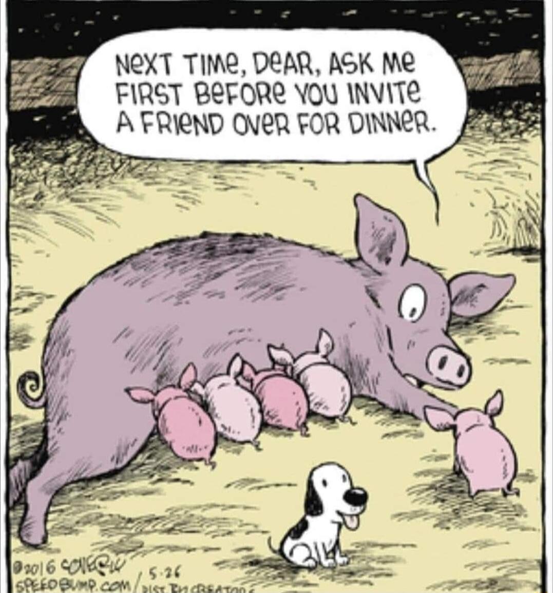 NXT TIME DEAR ASK Me FIRST BEFORE YOU INVITE ATRIEND OVER FOR DINNER