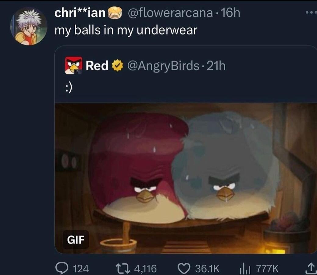 s chriian flowerarcana 16h my balls in my underwear Red AngryBirds 21h i S Q124 tlane Q361K 777k M
