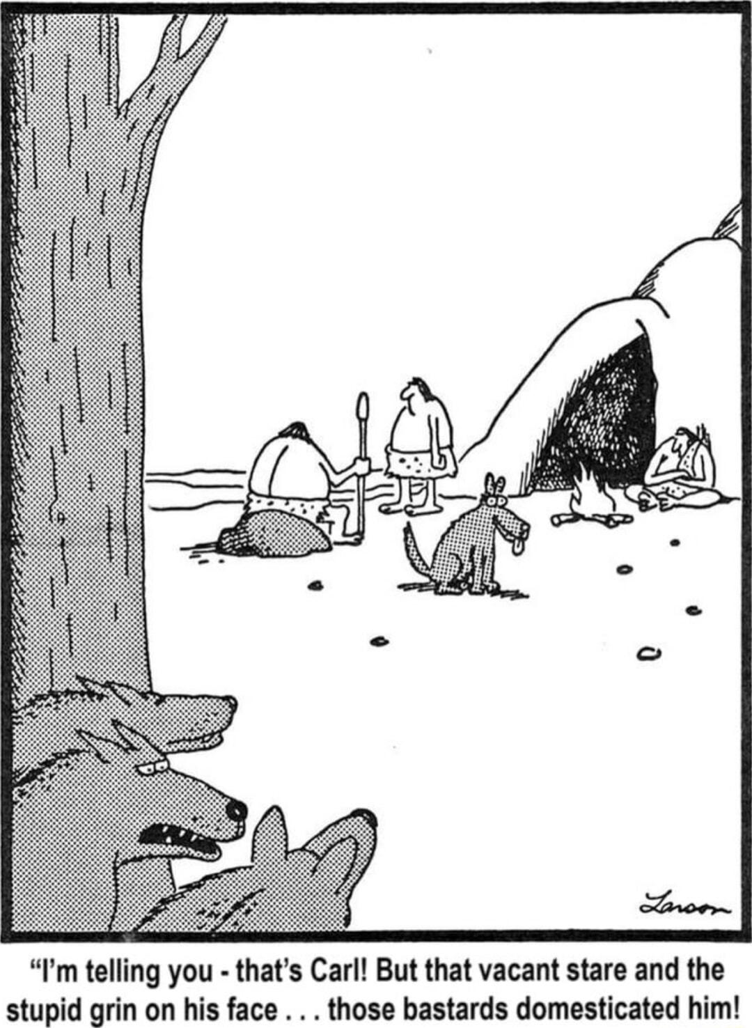 Im telling you thats Carl But that vacant stare and the stupid grin on his face those bastards domesticated him