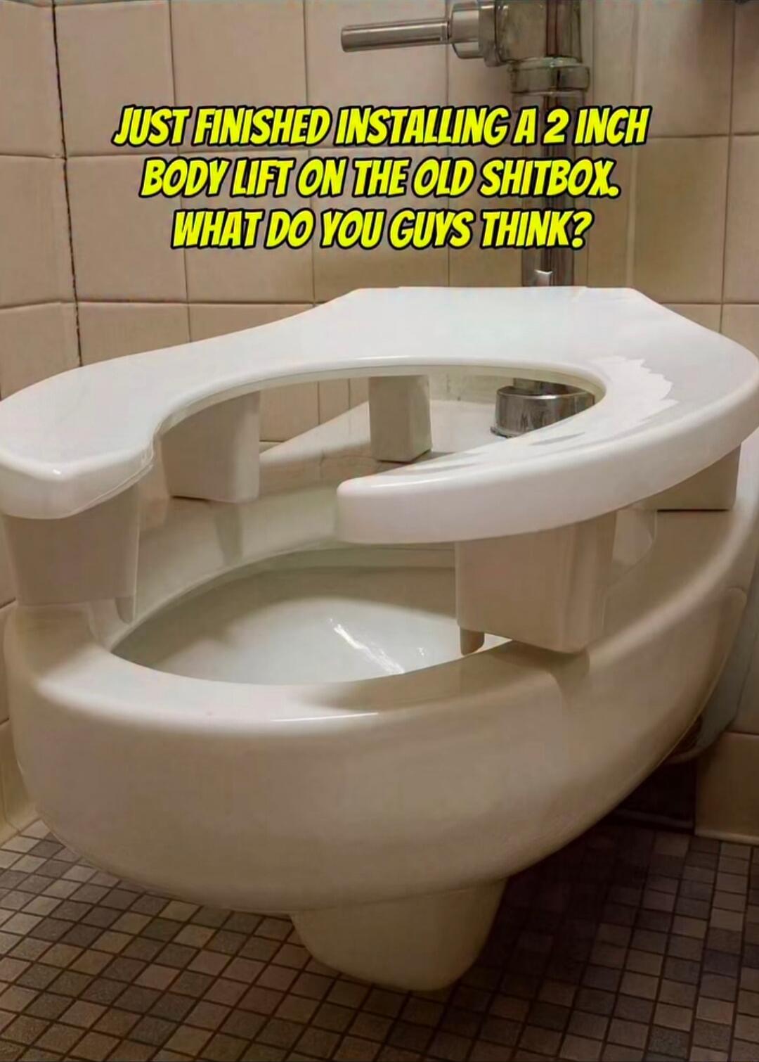 JUST FINISHED INSTALLING A 2 INCH BODY LIFT ON THE OLD SHITBOX. WHAT DO YOU GUYS THINK?