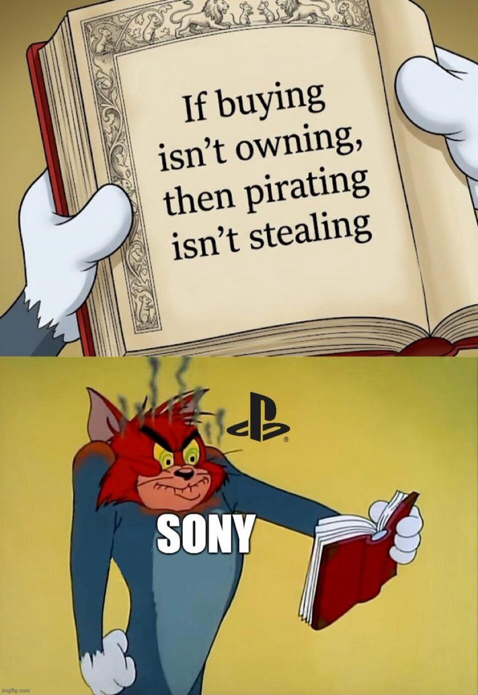 If buying isn't owning, then pirating isn't stealing. SONY