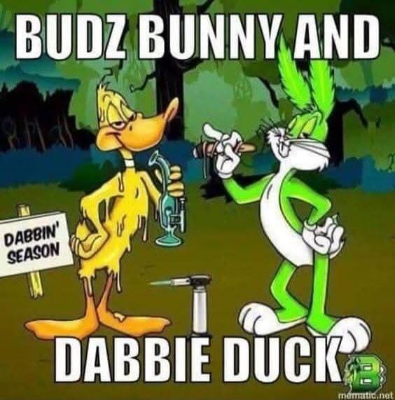 BUDZ BUNNY AND DABBIN' SEASON DABBIE DUCK mematic.net
