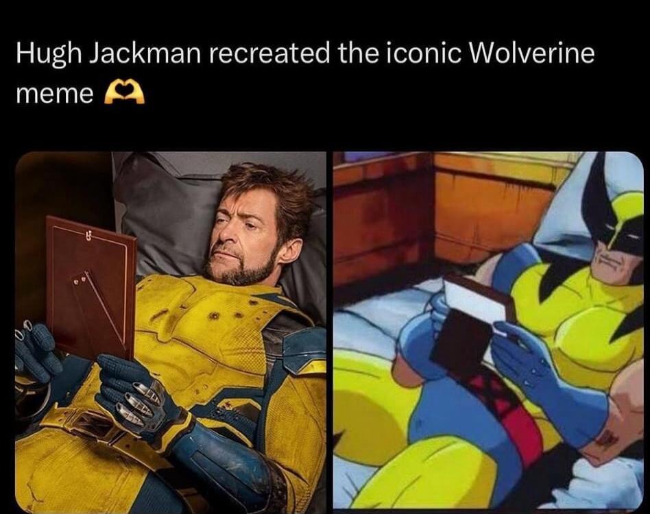 Hugh Jackman recreated the iconic Wolverine meme A