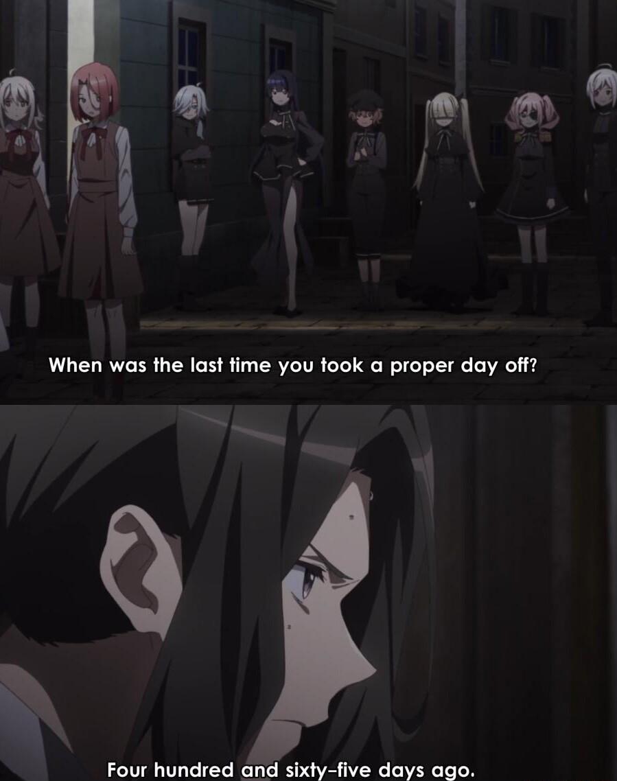 When was the last fime you took proper day off Four hundred