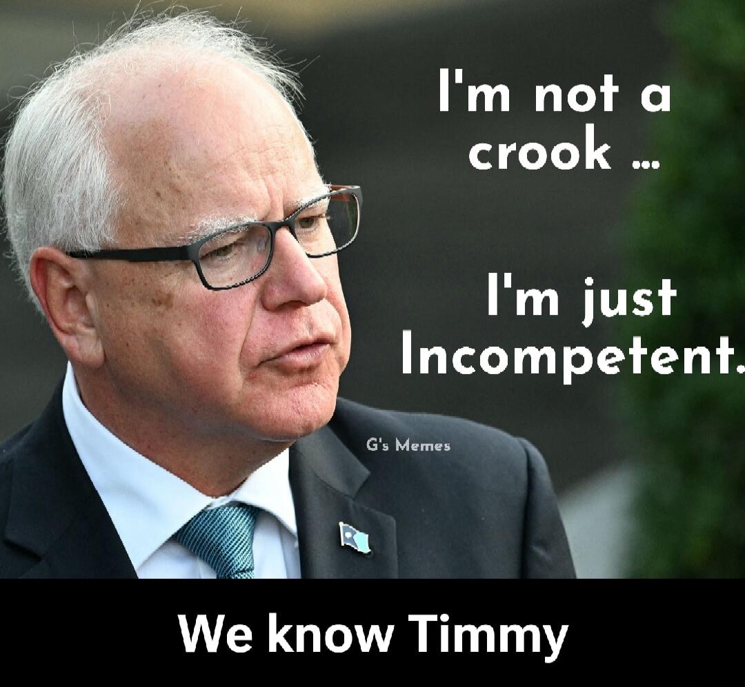 I'm not a crook ...
I'm just incompetent.

We know Timmy