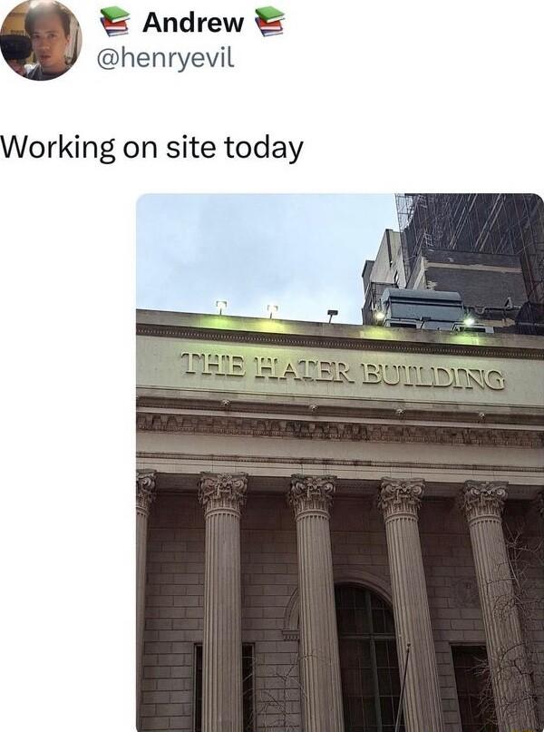 Andrew henryevil Working on site today