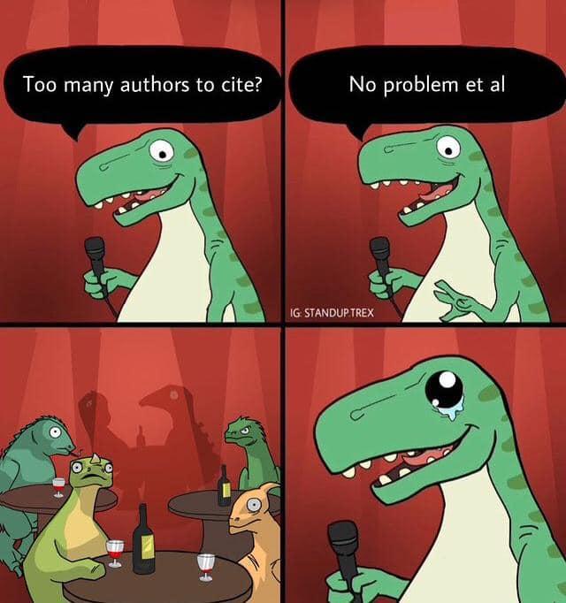 Too many authors to cite No problem et al