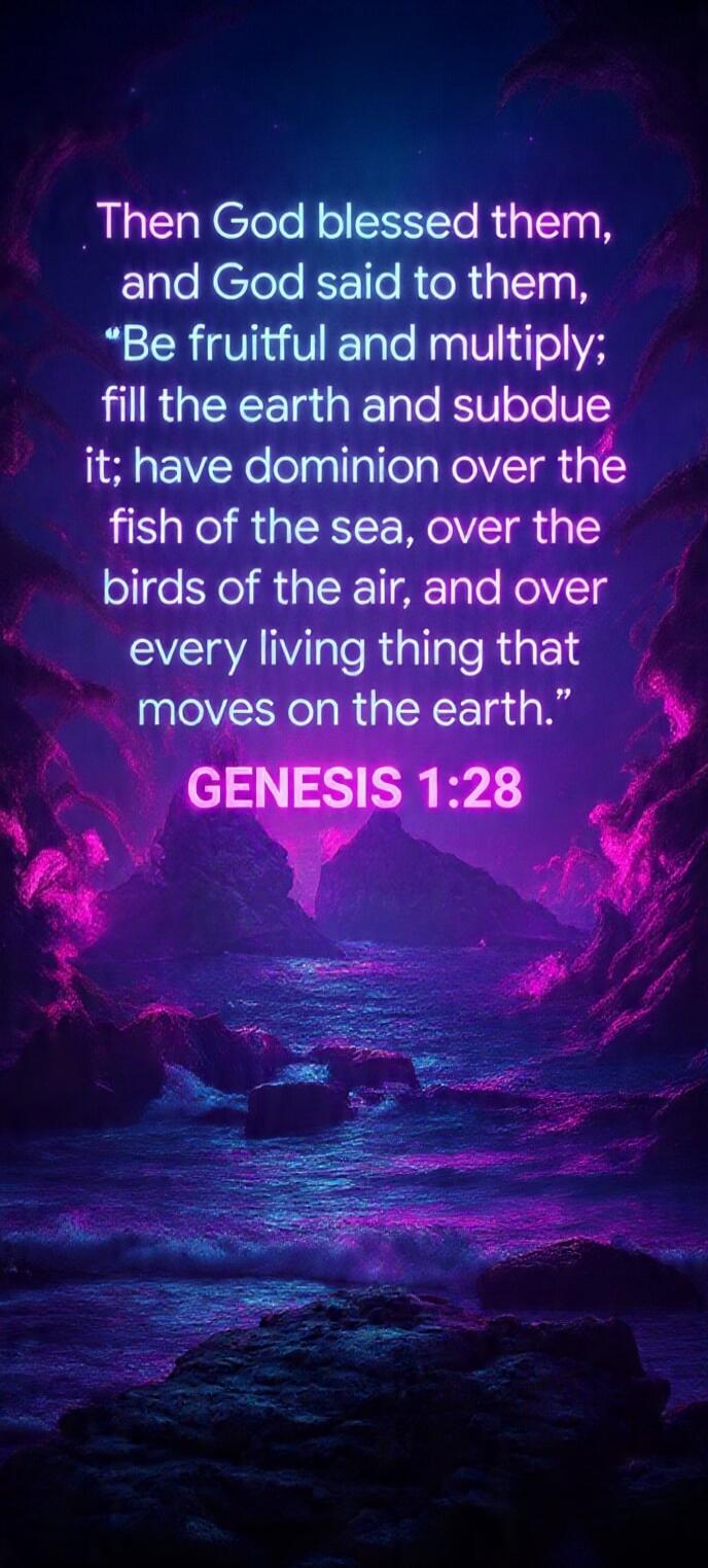 Then God blessed them, and God said to them, 