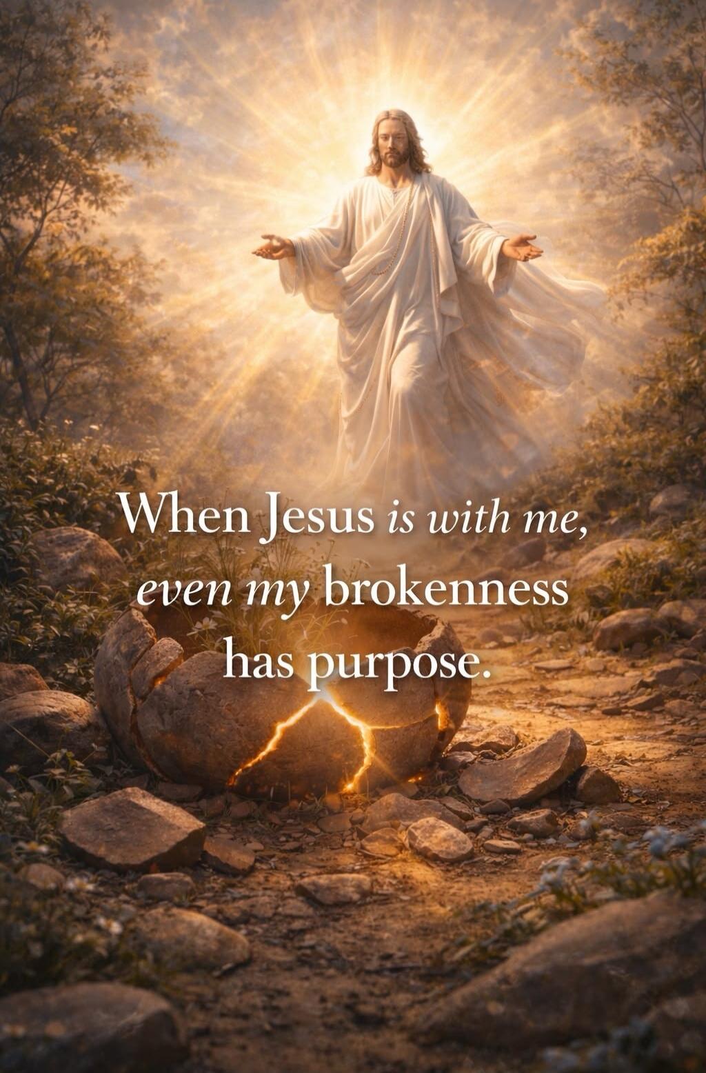 When Jesus is with me, even my brokenness has purpose.