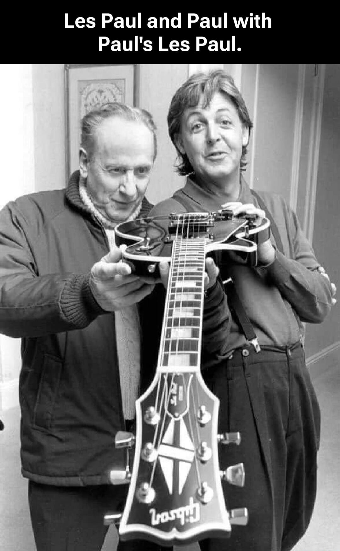 Les Paul and Paul with Paul's Les Paul.