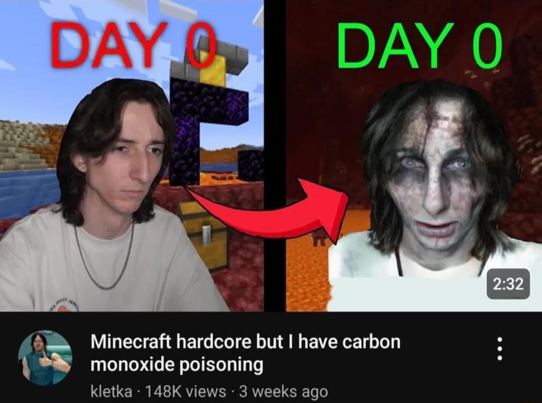 Minecraft hardcore but have carbon monoxide poisoning Kletka 148K views 3 weeks ago