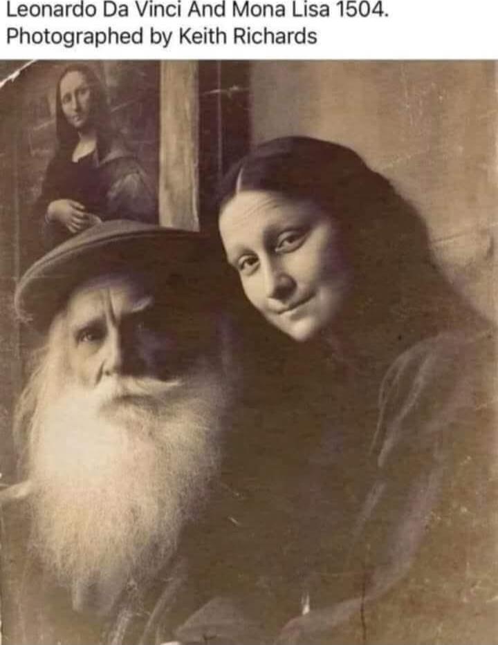 Leonardo Da Vinci And Mona Lisa 1504. Photographed by Keith Richards