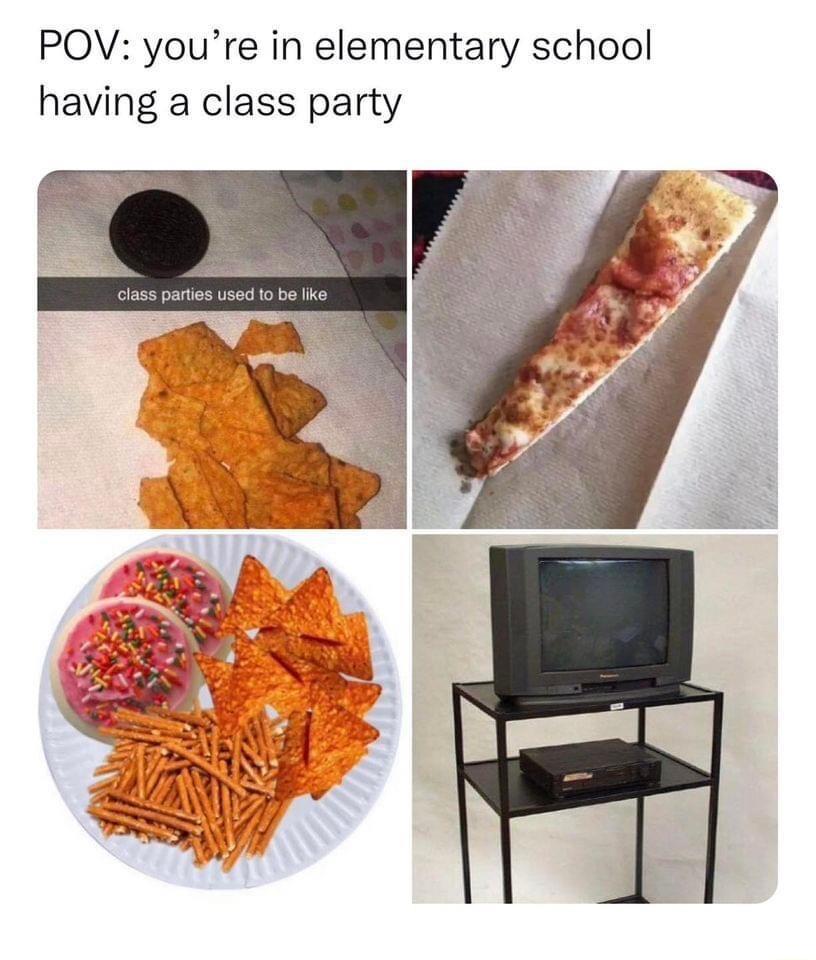 POV youre in elementary school having a class party