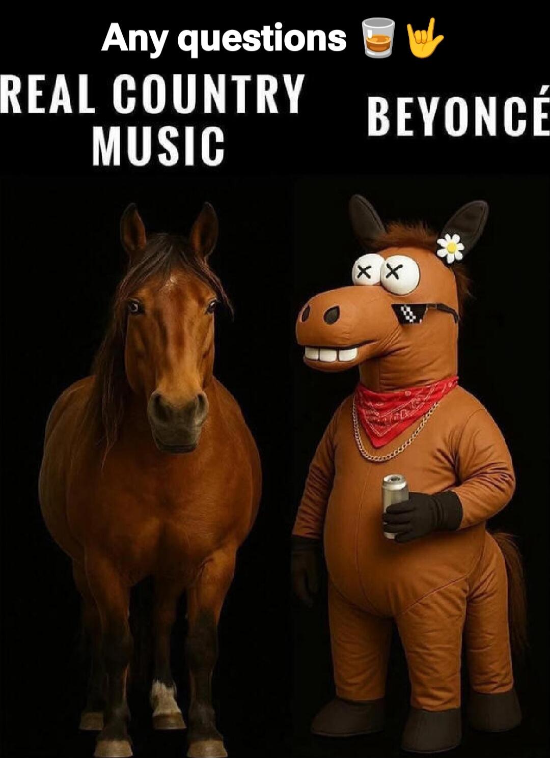 Any questions REAL COUNTRY MUSIC BEYONCÉ