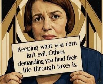 Keeping what you earn isn't evil. Others demanding you fund their life through taxes is.