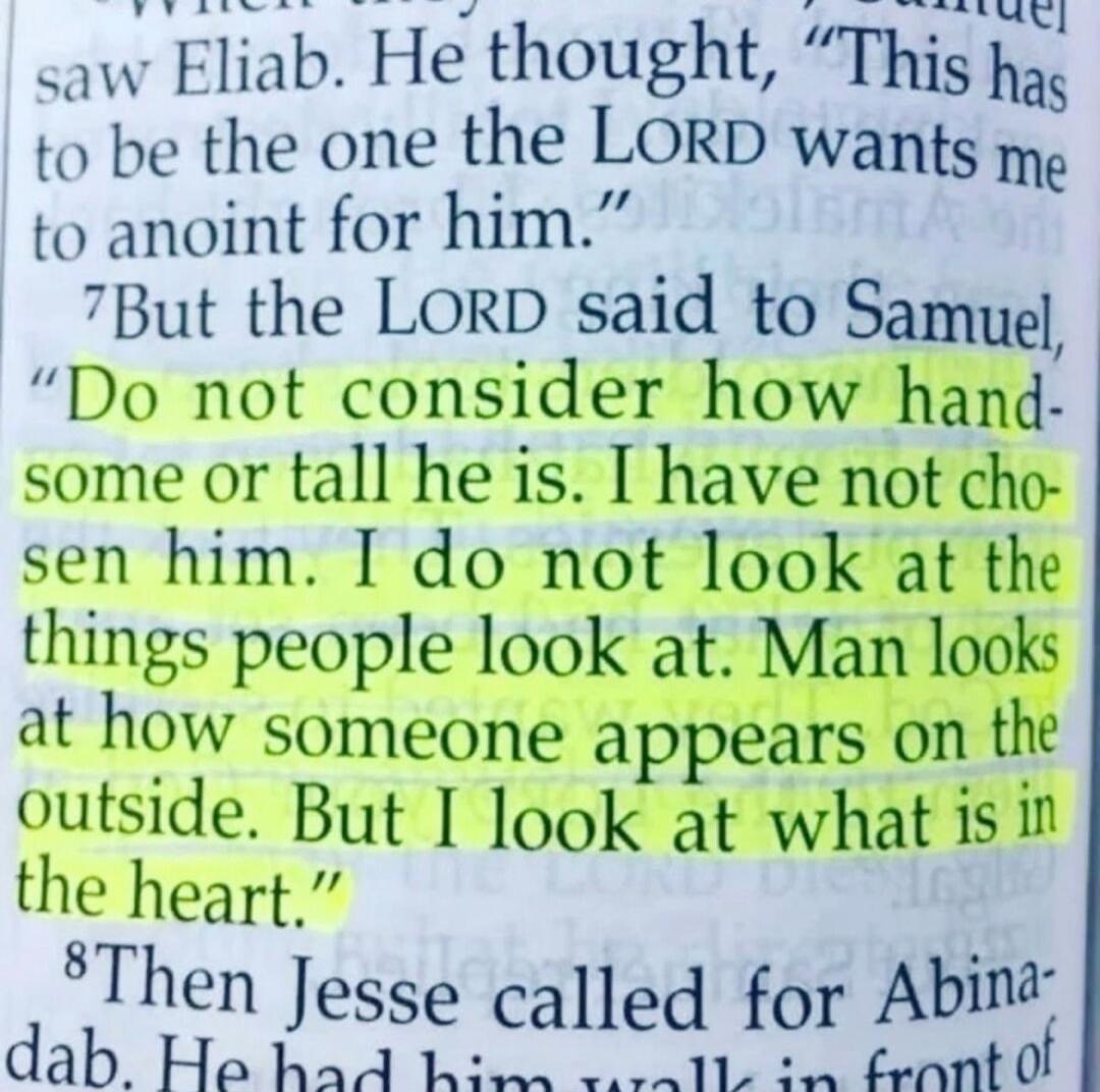 When they saw Eliab. He thought, 