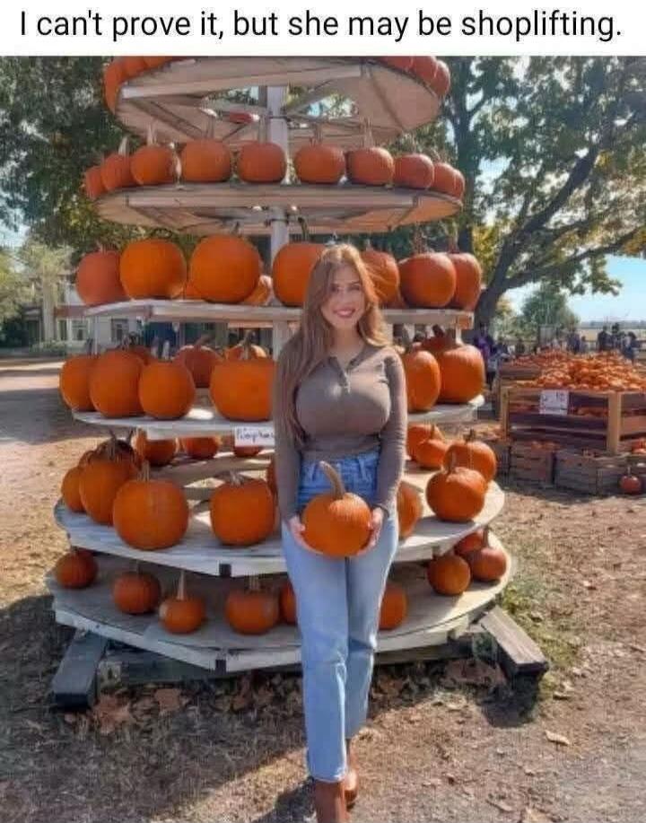 I can't prove it, but she may be shoplifting.