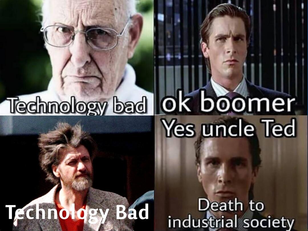 T lok beomer asfuncle Ted Dgath to industrial society