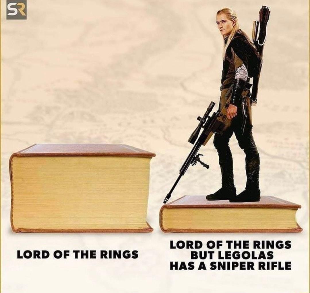 LORD OF THE RINGS LORD OF THE RINGS BUT LEGOLAS HAS A SNIPER RIFLE