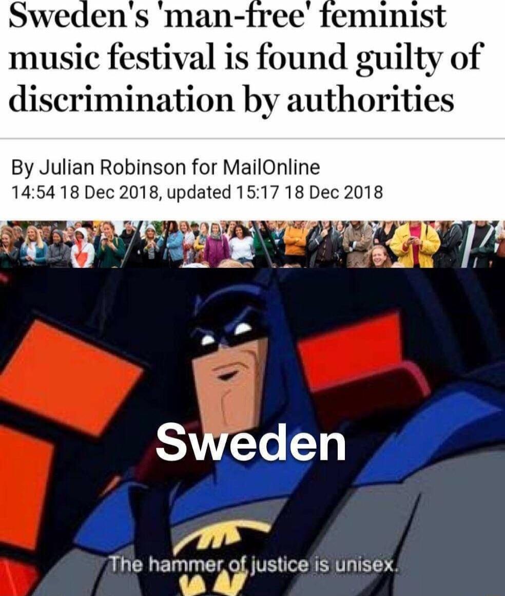 ree feminist music festival is found guilty of discrimination by authorities By Julian Robinson for MailOnline 1454 18 Dec 2018 updated 1517 18 Dec 2018