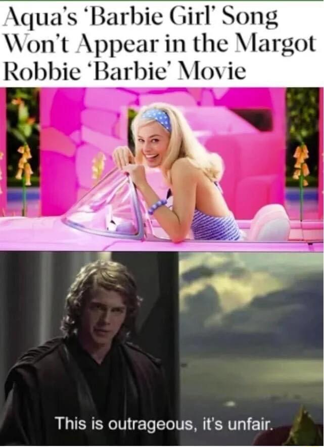 quas Barbie Girl Song Wont Appear in the Margot Robbie Barbie Movie This is outrageous its unfair