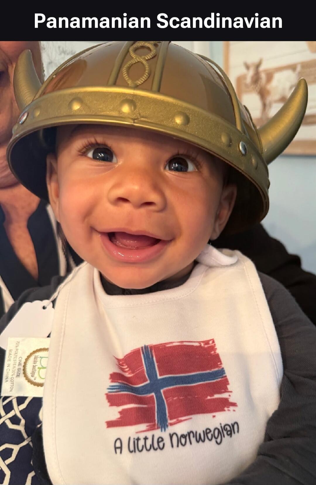 Panamanian Scandinavian. A little Norwegian.