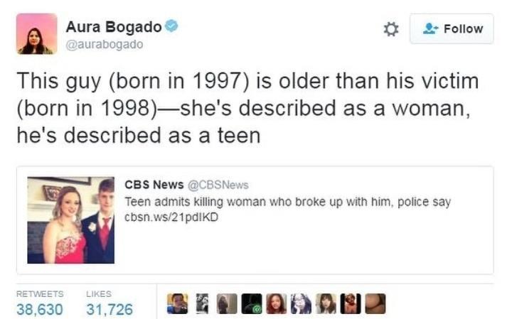 Agrg Boggdo 2 Follow This guy born in 1997 is older than his victim born in 1998shes described as a woman hes described as a teen CBS News C8 Teen adnmits kiling woman who broke up with him police say cbsnws21pdIKD wew 3172 BEHBAODREA