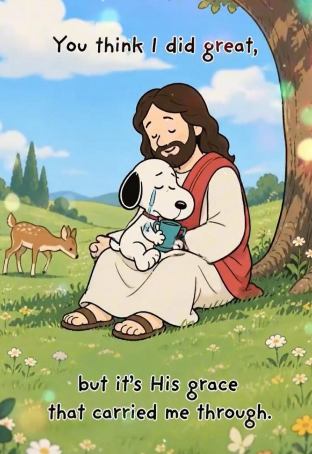 You think I did great, but it's His grace that carried me through.