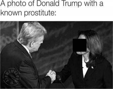 A photo of Donald Trump with a known prostitute: