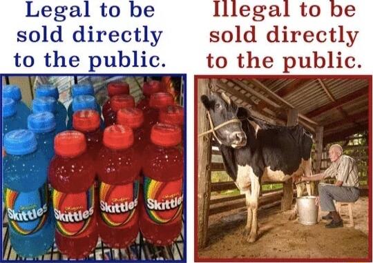 Legal to be sold directly to the public. Illegal to be sold directly to the public.