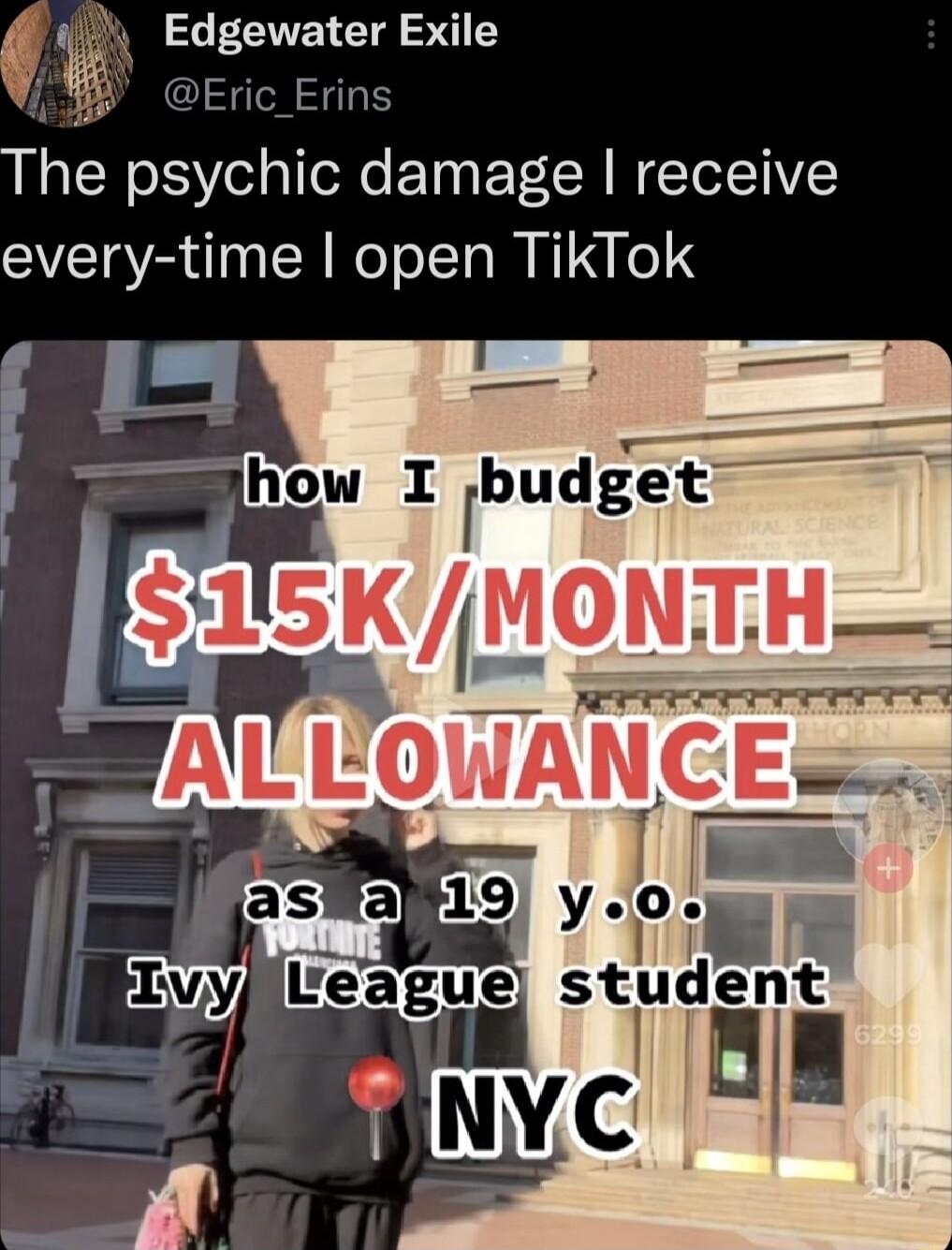 6 FEEET T S 1Y NG The psychic damage receive every time open TikTok