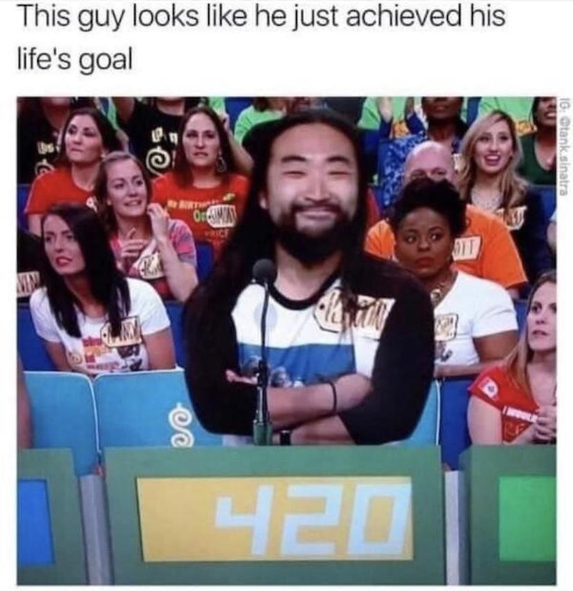 This guy looks like he just achieved his lifes goal