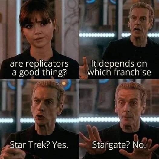 are replicators It depends on a good thing which franchise