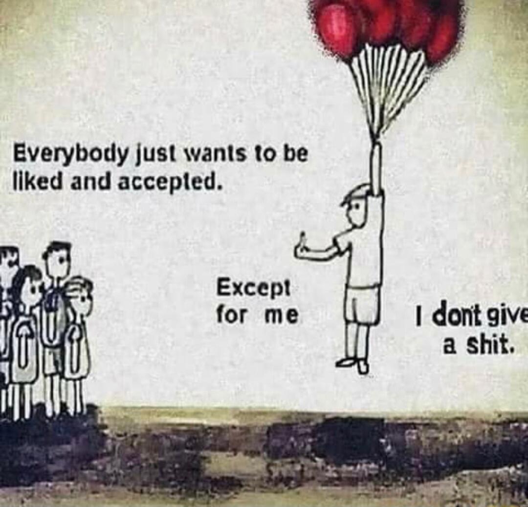 Everybody just wants to be liked and accepted