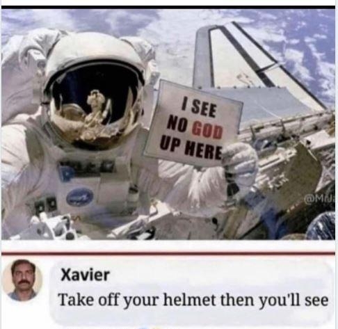 Xavier Take off your helmet then youll see