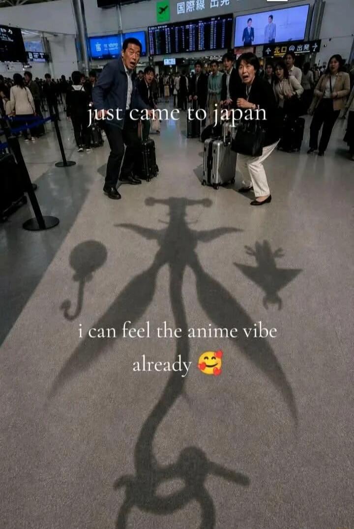 just came to japan i can feel the anime vibe already
