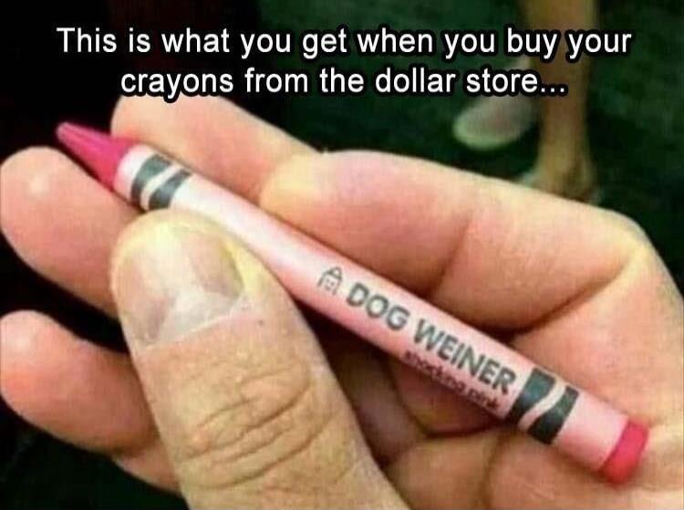 This is what you get when you buy your crayons from the dollar store...