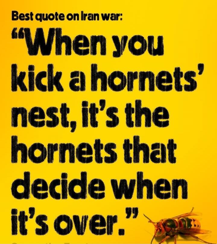 Best quote on Iran war: 