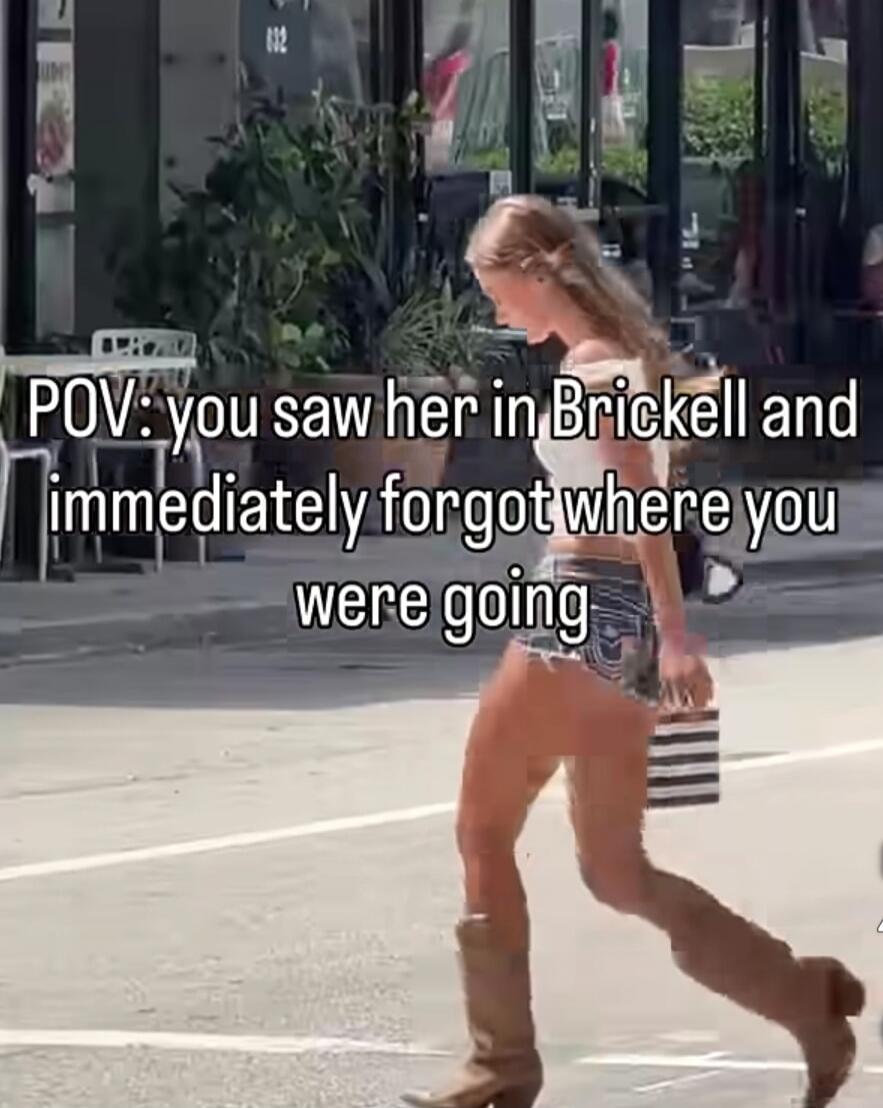 POV: you saw her in Brickell and immediately forgot where you were going