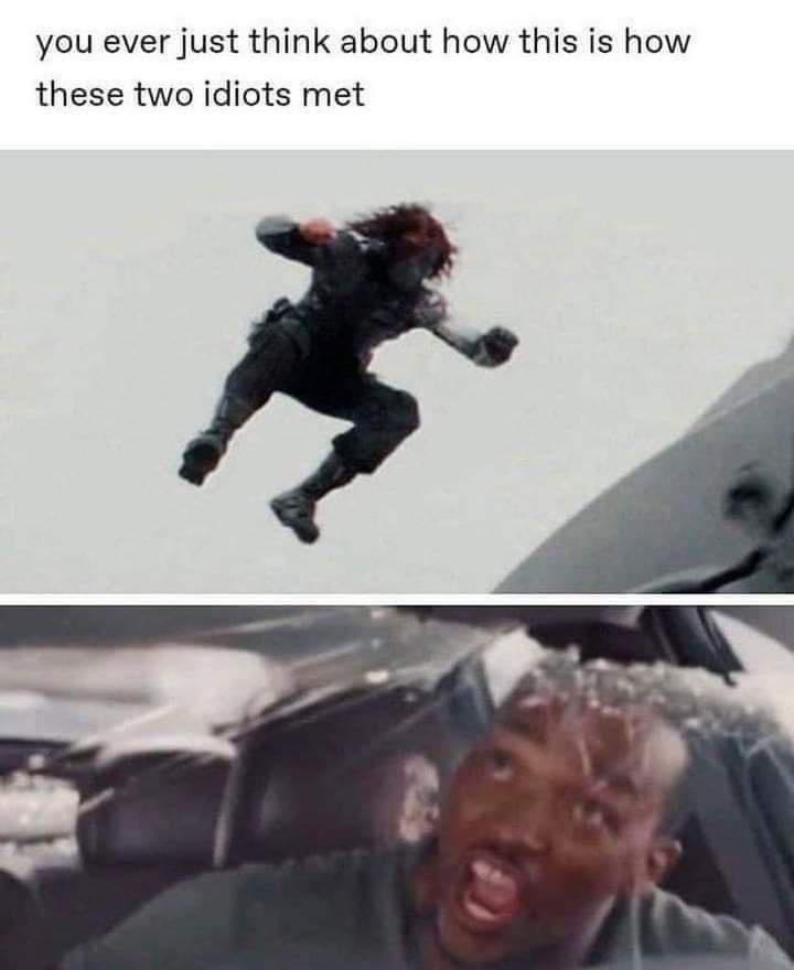 you ever just think about how this is how these two idiots met