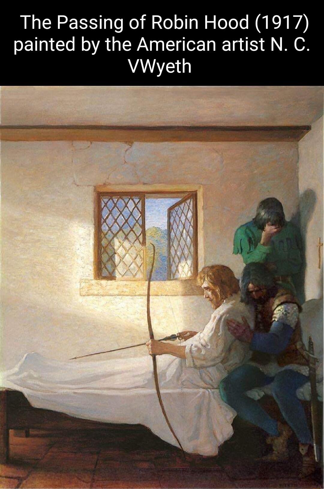 The Passing of Robin Hood 1917 painted by the American artist N C ANE