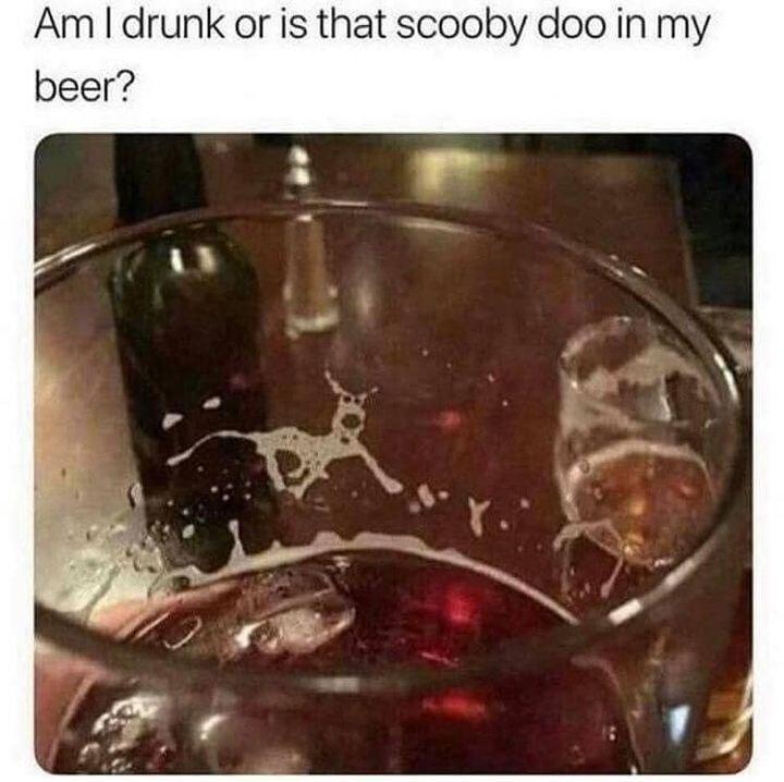 Am drunk or is that scooby doo in my beer