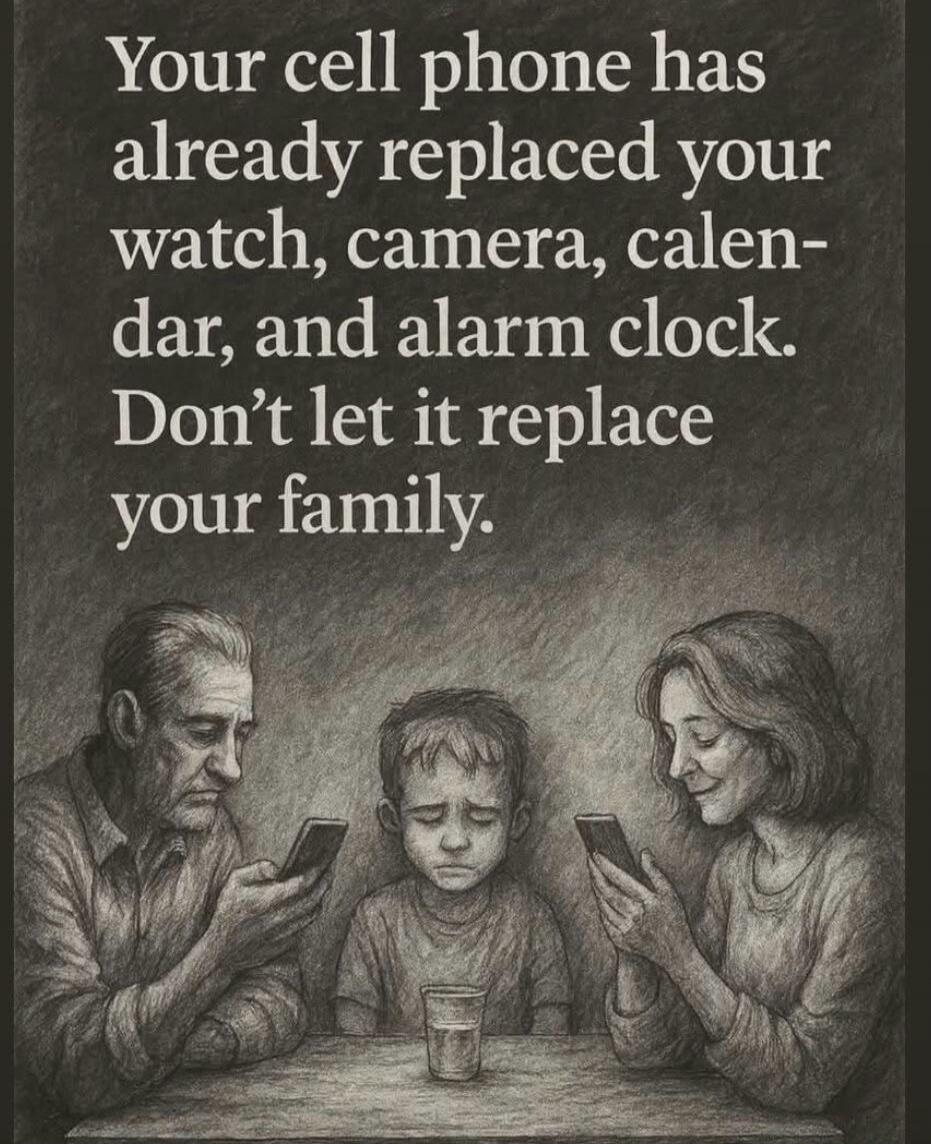 Your cell phone has already replaced your watch, camera, calendar, and alarm clock. Don’t let it replace your family.