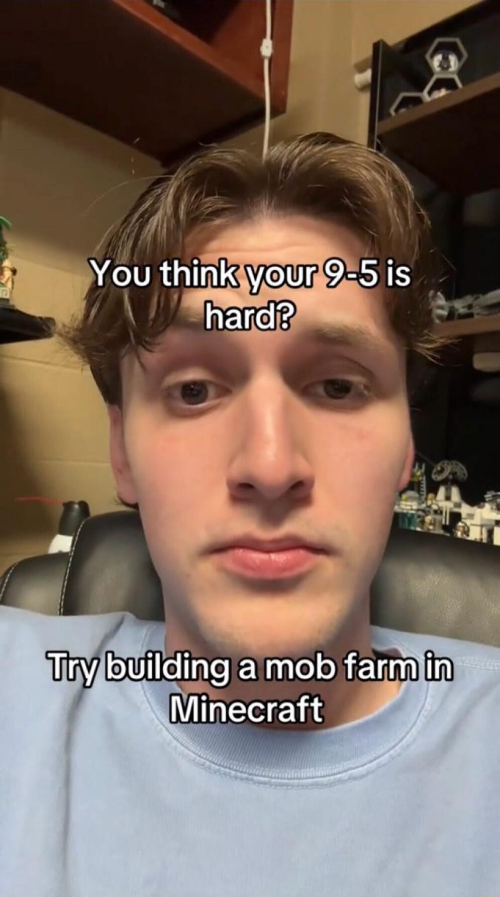 You think your 9-5 is hard? Try building a mob farm in Minecraft