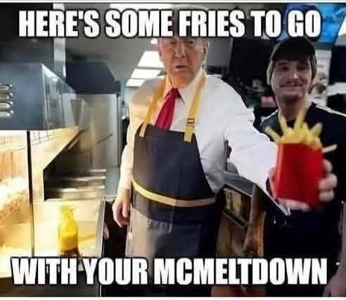 HERE'S SOME FRIES TO GO WITH YOUR MCMELTDOWN