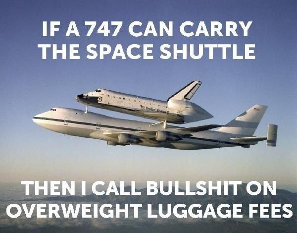 W2 yaed Nof1 4 THE SPACE SHUTTLE OVERWEIGHT LUGGAGE FEES Uber Humor