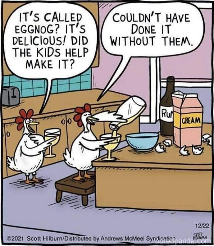 It's called eggnog! It's delicious! Did the kids help make it?\nCouldn't have done it without them.