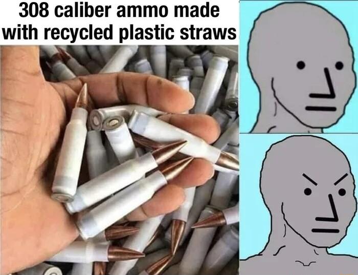 308 caliber ammo made with recycled plastic straws o
